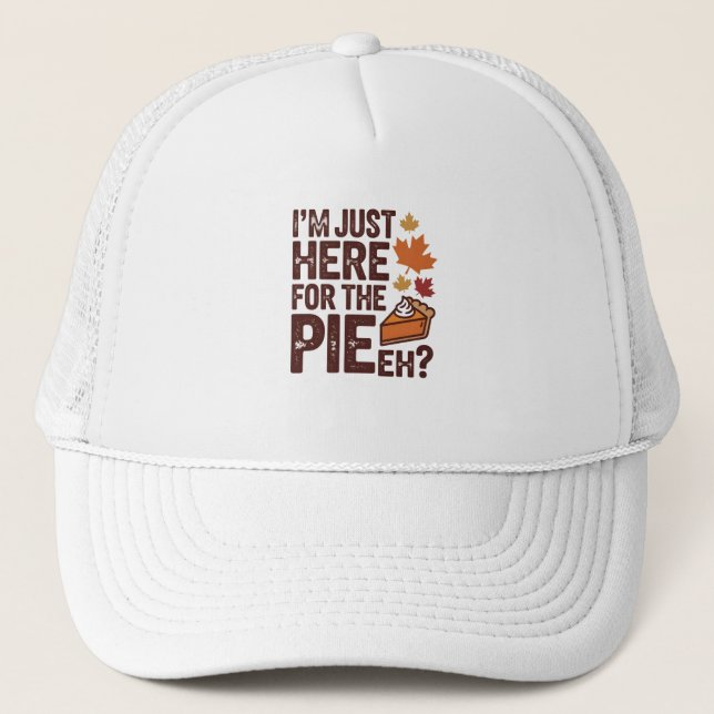 Funny Canadian Thanksgiving Pie 'Eh' Retro Fall  Keps (Framsida)
