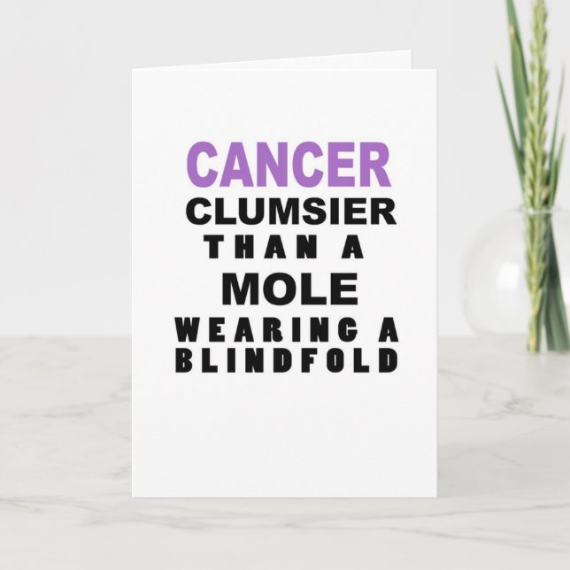 Funny Cancer Birthday Card Kort (Framsida)