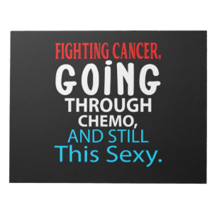Funny Cancer Fighter Inspirational Quote Chemo Anteckningsblock