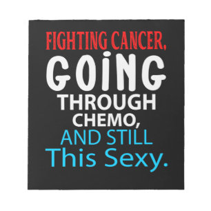 Funny Cancer Fighter Inspirational Quote Chemo Anteckningsblock