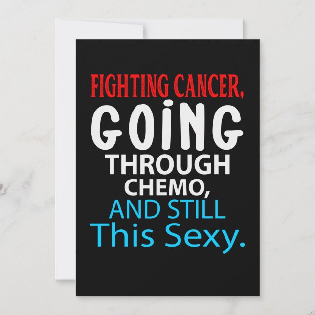 Funny Cancer Fighter Inspirational Quote Chemo Pat Spara Datumet (Framsida)