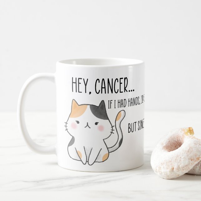 Funny Cancer Patient, Cats Älskare Kaffemugg (Med munk)