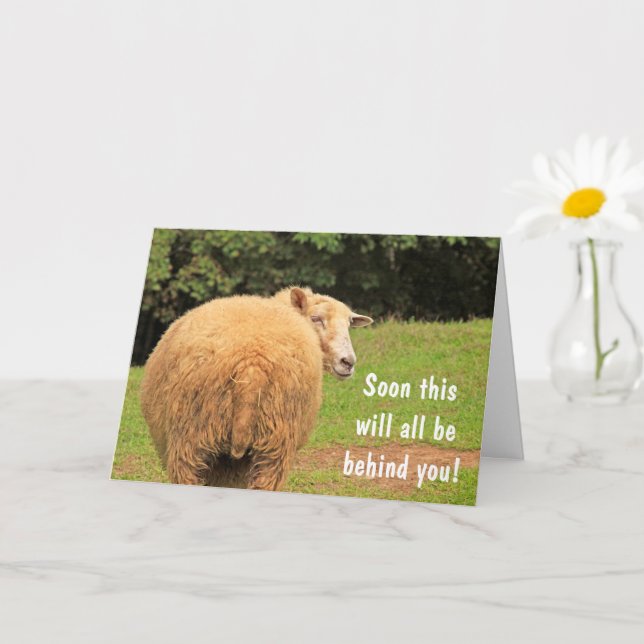 Funny Cancer Sheep Encouragement Kort (Liten växt)