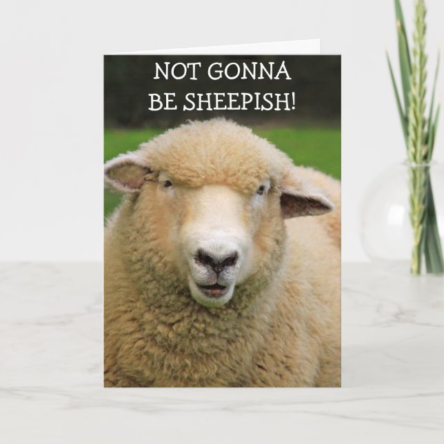 Funny Cancer Support Sheep Kort (Framsida)
