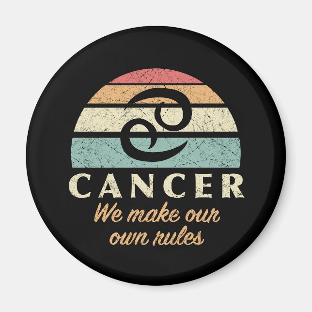 Funny Cancer Zodiac Regler Magnet (Framsidan)