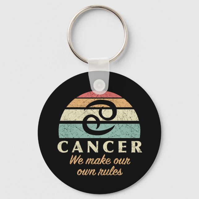 Funny Cancer Zodiac Regler Nyckelring (Framsida)