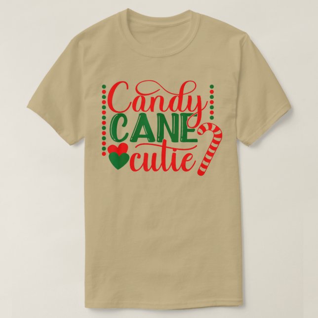 Funny Candy Cane Cutie Christmas Candy Cane Lover  T Shirt (Design framsida)