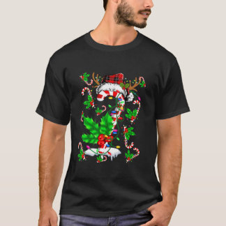 Funny Candy cane Julafton Play Santa Reindeer Chri T Shirt
