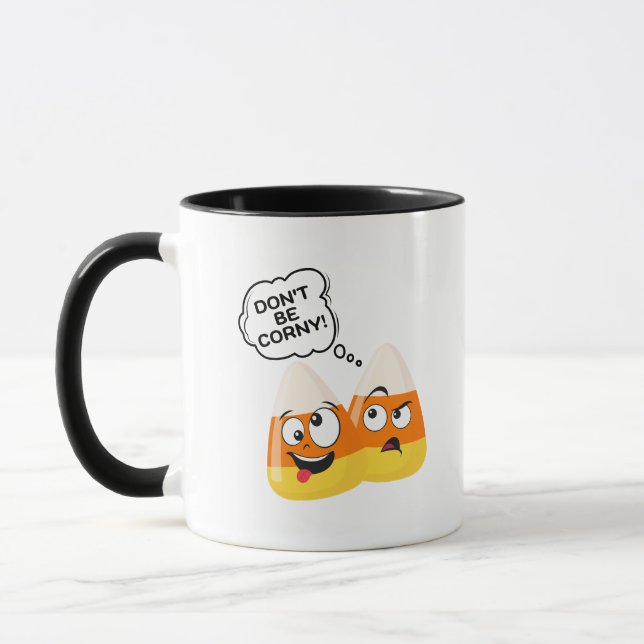 Funny Candy corn Cute Halloween Joke Mugg (Vänster)