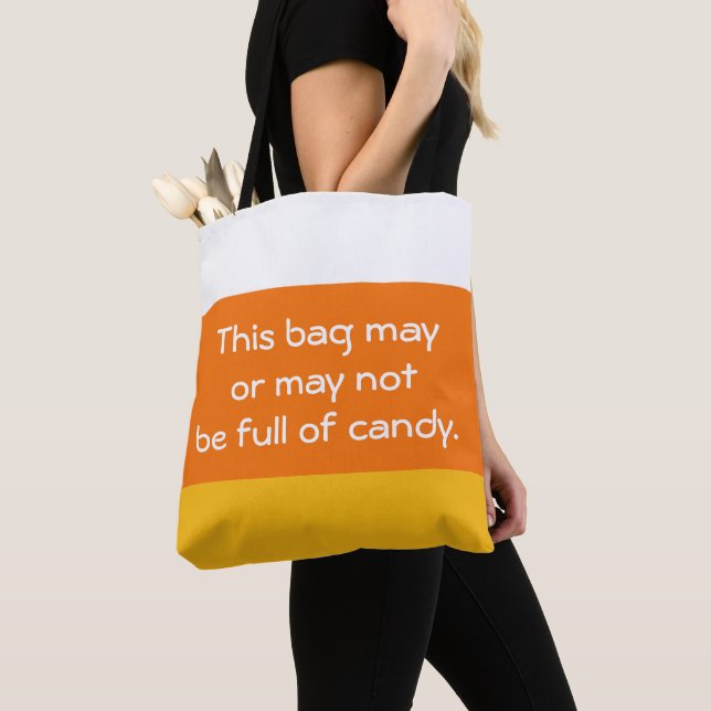 Funny Candy corn Shoulder Tote Tygkasse (Närbild)