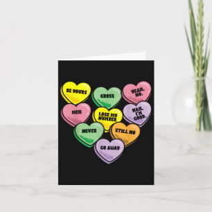 Funny Candy Heart Anti Valentines day Sarcastic Lo Kort