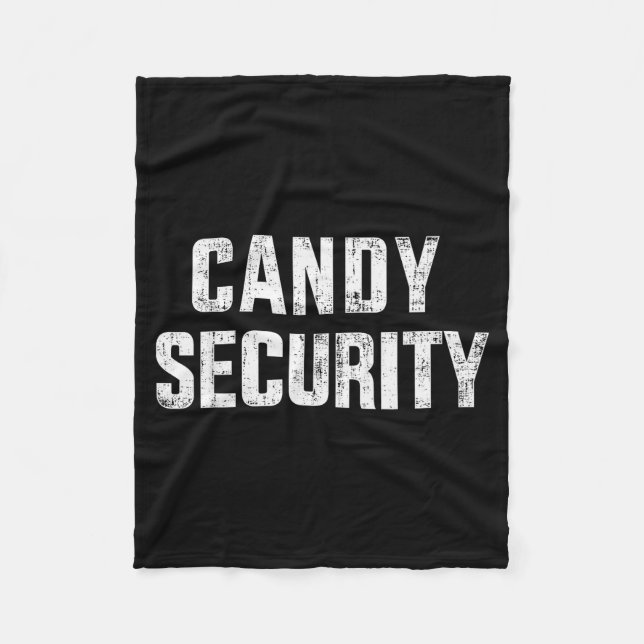 Funny Candy Security Lazy Halloween Costume  Fleecefilt (Framsidan)