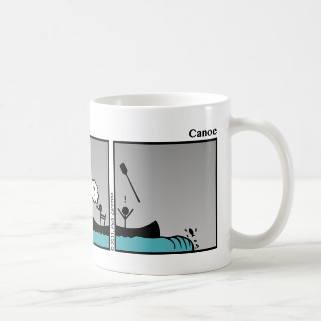 Funny Canoe Stickman Mugg - 037 (Höger)