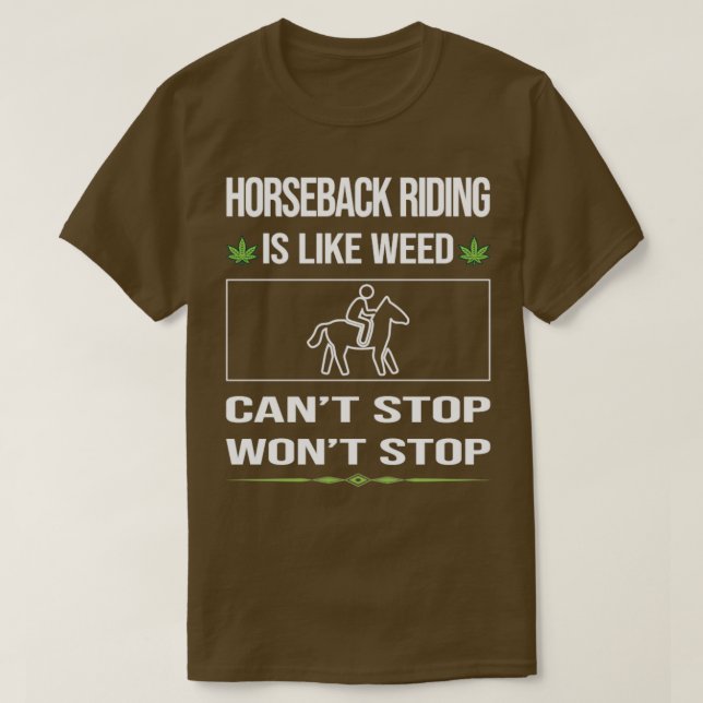 Funny Cant Stop  Horse Riding T Shirt (Design framsida)