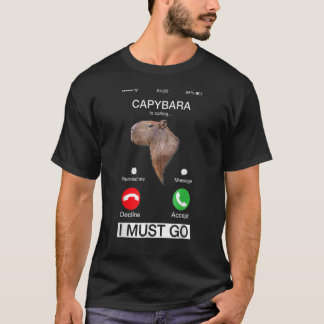 Funny Capibara Rodent Capybara kallar djur L T Shirt