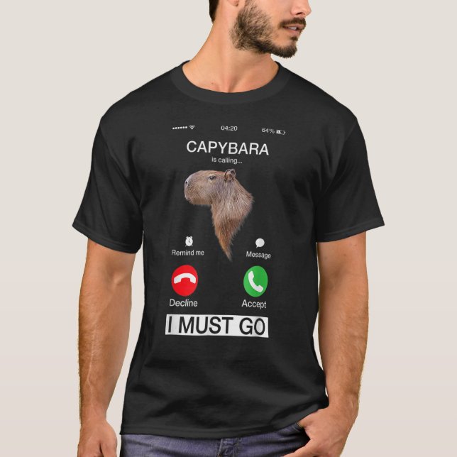 Funny Capibara Rodent Capybara kallar djur L T Shirt (Framsida)
