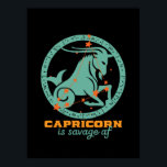Funny Capricorn Zodiac Star Astrology Birthday Poster<br><div class="desc">Capricorn zodiac star och symbol. Vintagens återutformning för dem som är födda i december eller januari. Coola och lustigt födelsedagsfest för Capricorn baby, kung, drottning, prinsessa och party liv. Perfekt till dem som kärlek-konstellation, astrologi, stjärntecken och horoscope. Underbar julklapp och födelsedagspresent för son, dotter, vänner, flickvän, pojkvän, kollega, bror eller...</div>