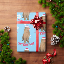 Funny Capy jul Capybara Pun Helgdag Presentpapper