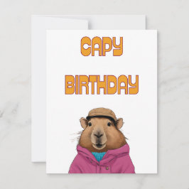 Funny Capybara Animal Capybara Birthday Card