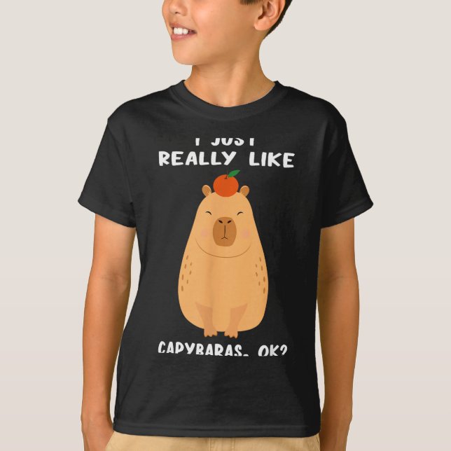 Funny Capybara Art For Men Women Kids Rodent Capyb T Shirt (Framsida)