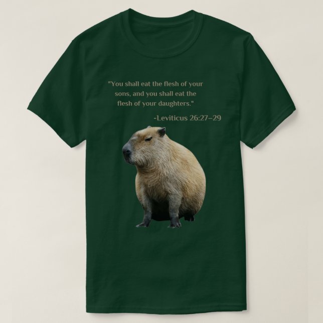 Funny Capybara Bible Verses T Shirt (Design framsida)