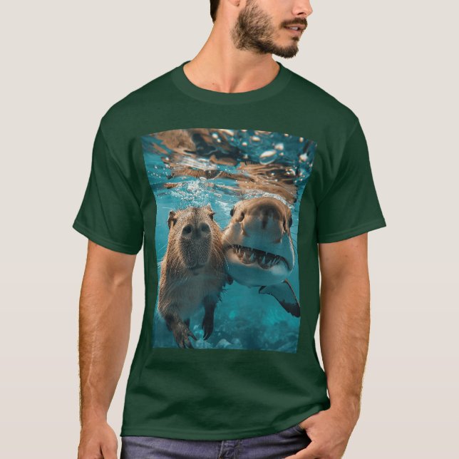 Funny Capybara boy T Shirt (Framsida)