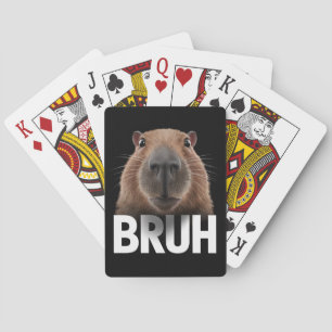 Funny Capybara Bruh Casinokort