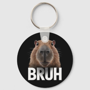 Funny Capybara Bruh Nyckelring