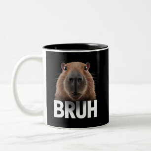 Funny Capybara Bruh Två-Tonad Mugg