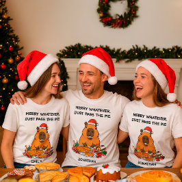 Funny Capybara Christmas (Personalized) T Shirt