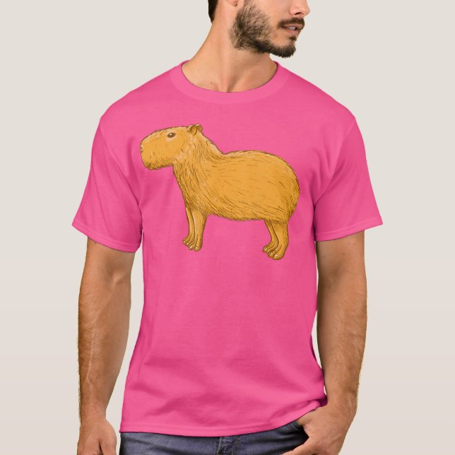 Funny Capybara Cute Animal T Shirt (Framsida)