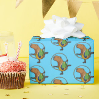 Funny Capybara Dancer Rhythmic Gymnast Cartoon Presentpapper