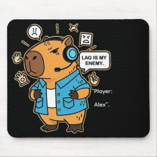 Funny Capybara Gamer Mousepad – Personalized with Musmatta