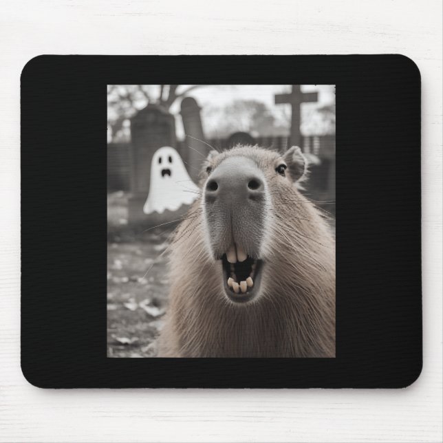 Funny Capybara Ghost Halloween Costume Capybara Ha Musmatta (Framsidan)