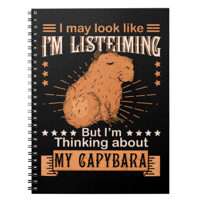 Funny Capybara Gift Women Kids Capybara Anteckningsbok (Framsidan)