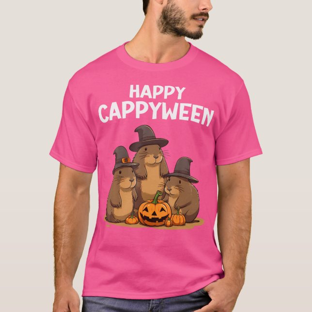 Funny Capybara Halloween Cappyween Capybara T Shirt (Framsida)