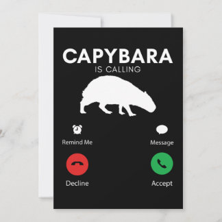 Funny Capybara Humous Capybaras Inbjudningar