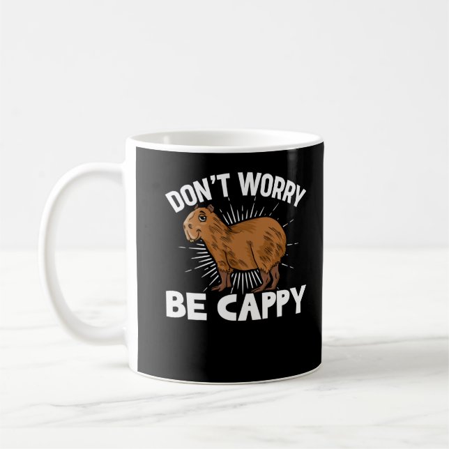 Funny Capybara Owner Capybara Pet Kaffemugg (Vänster)
