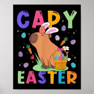 Funny Capybara Påsk Day Capy Påskägg Capy Lo Poster