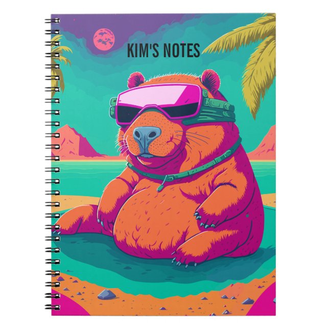 Funny Capybara Personlig Anteckningsbok (Framsidan)