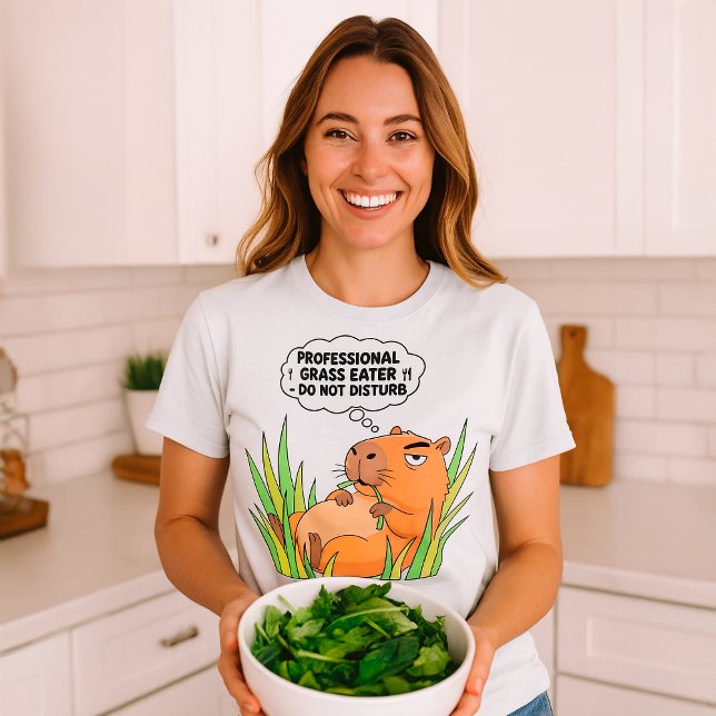 Funny Capybara "Professionell Grass Eater T Shirt (Skapare uppladdad)