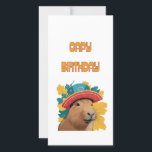 Funny Capybara Pun Birthday Card Kort<br><div class="desc">Tittar du ett födelsedagskort som är både unikt och charmigt? Titta bara på personligen med kapybara! Det här kapybara födelsedagskortet är perfekten för att ge ansikte ett leende med dess fina utformning och humoristiska beröring. Det här kortet är perfekt för dem som uppskattar ett bra skratt och kärlek djur. Capybara...</div>