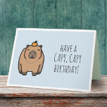 Funny Capybara Pun Birthday Card Kort<br><div class="desc">Det här fina Capybara Pun-födelsedagskortet är perfekt till ge till Capybara älskare. Skicka det här unika kortet för att önska din vän,  din familjemedlem eller älskade en väldigt stor födelsedag! Bilden med kapybara är handritad originalgrafik av artbybiyan.</div>