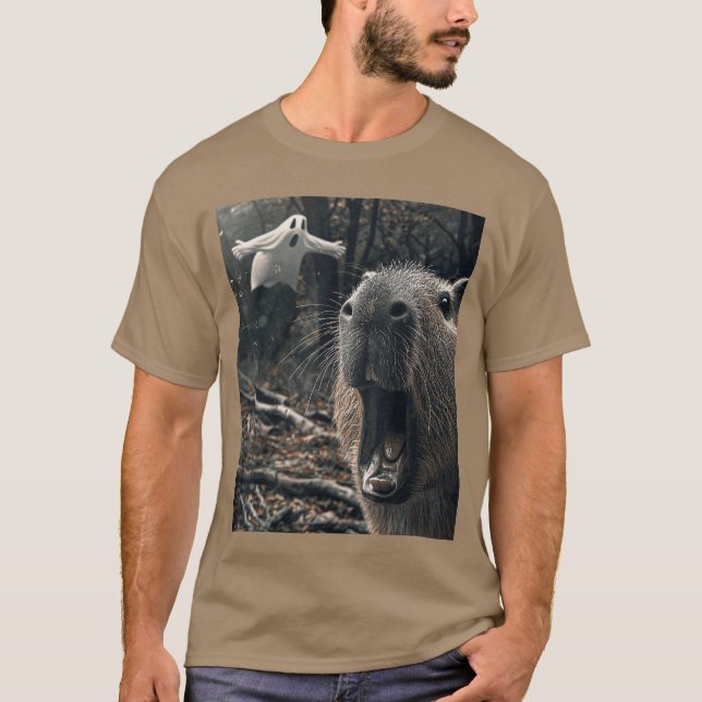 Funny Capybara retro T Shirt (Framsida)
