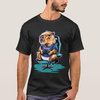 Funny Capybara Rodent & Video Games Älskare T Shirt