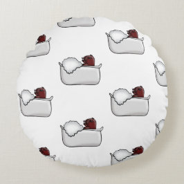 Funny Capybara Rund Kudde