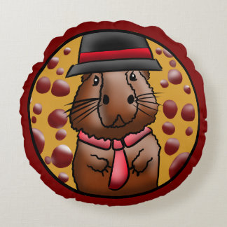 Funny Capybara Rund Kudde