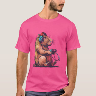Funny Capybara spelar videospel, Capybara Gamin T Shirt