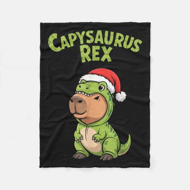 Funny Capybara T-rex Costume Christmas Kids Boys  Fleecefilt (Framsidan)