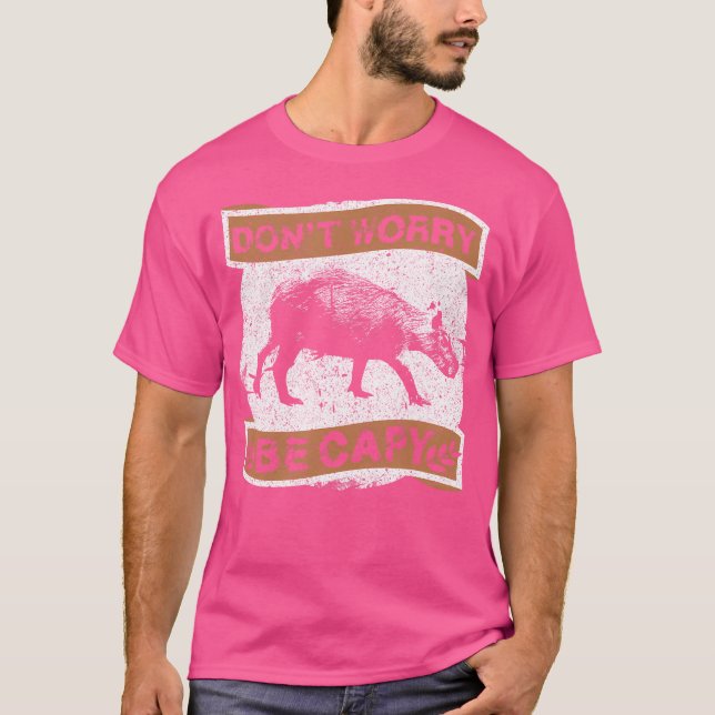 Funny Capybara T Shirt (Framsida)